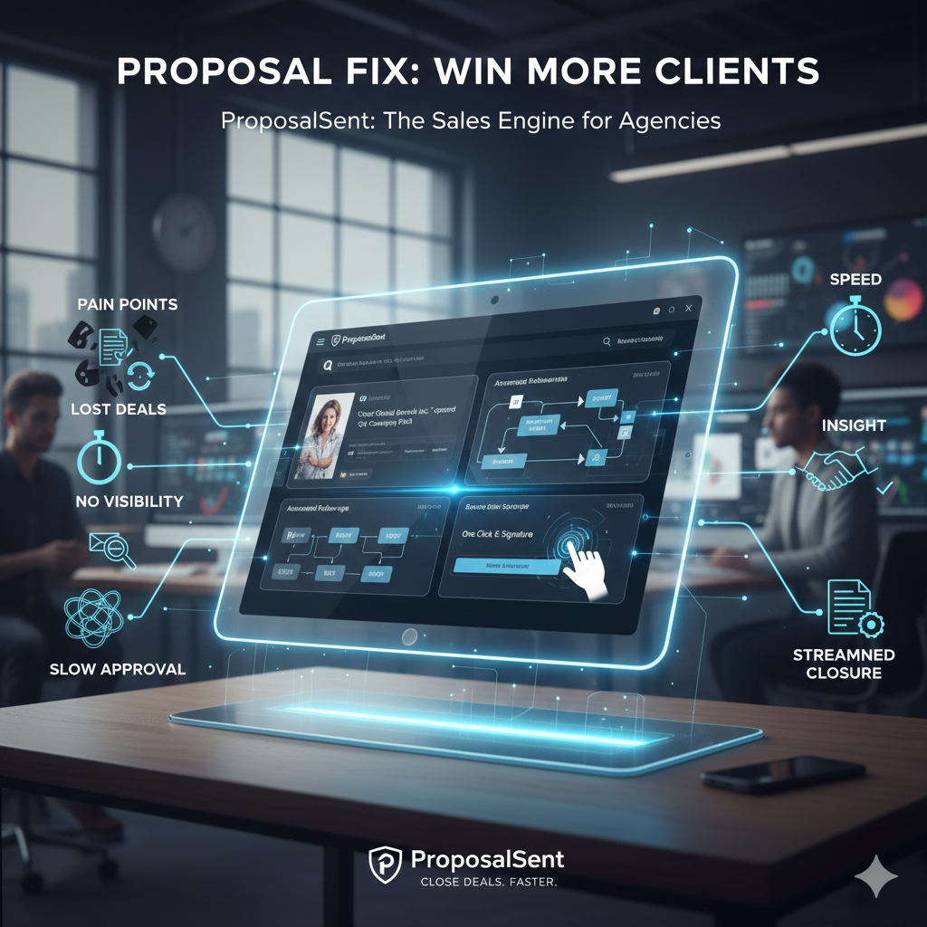 Proposal Fix: Marketing & Advertising Agencies, How ProposalSent Helps Agencies Win More Clients & Scale Faster